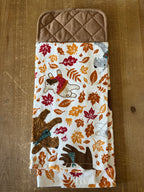 Fall Leaves and Puppies Hand Towel