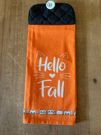 Hello Fall Cat Hand Towel