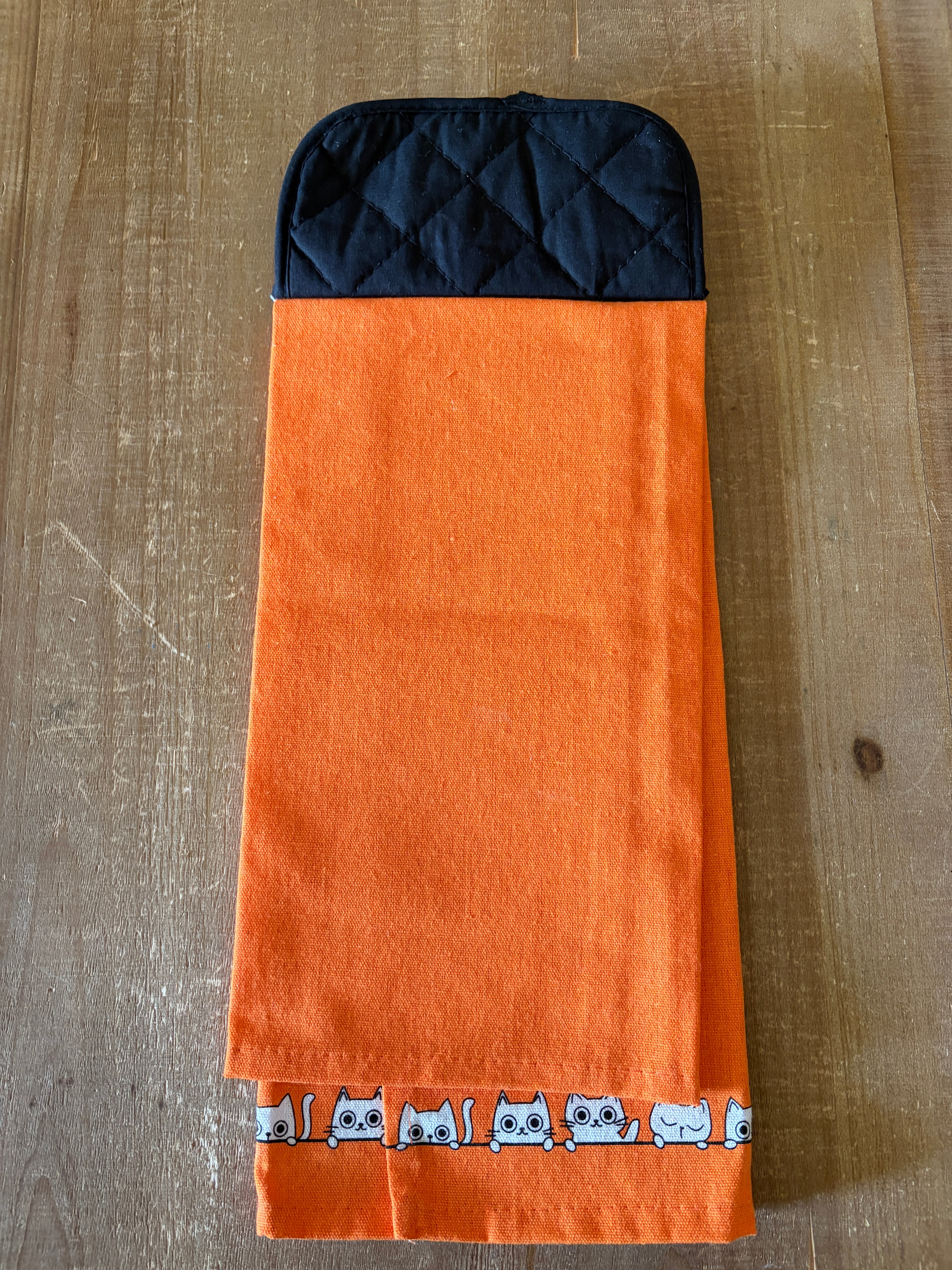 Hello Fall Cat Hand Towel