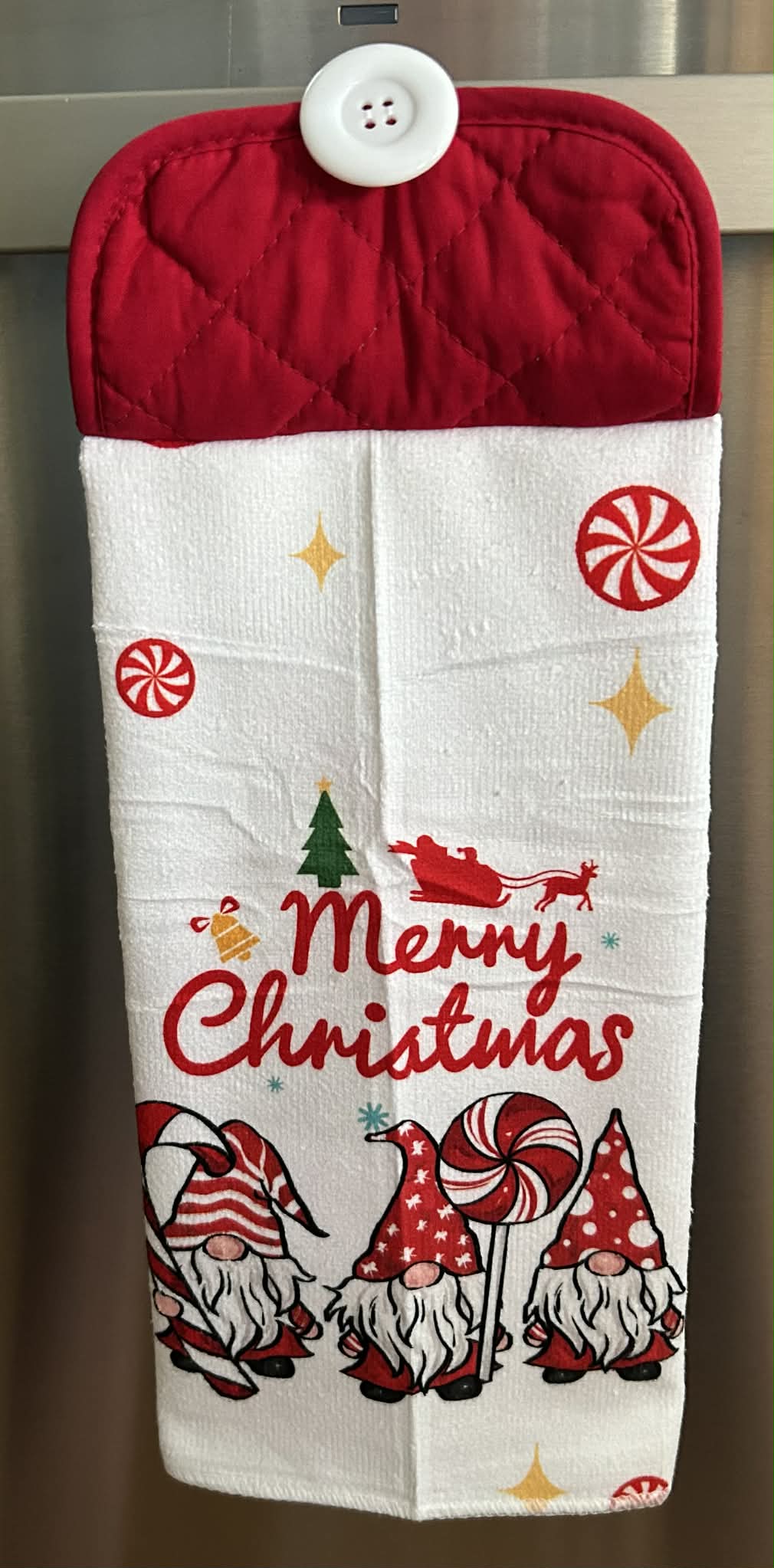 Merry Christmas Gnome Hand Towel