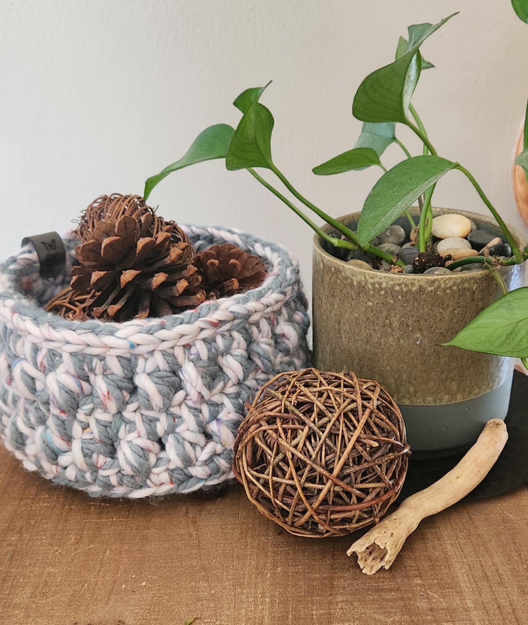 Old Orchard Beach: Crocheted Storage Basket