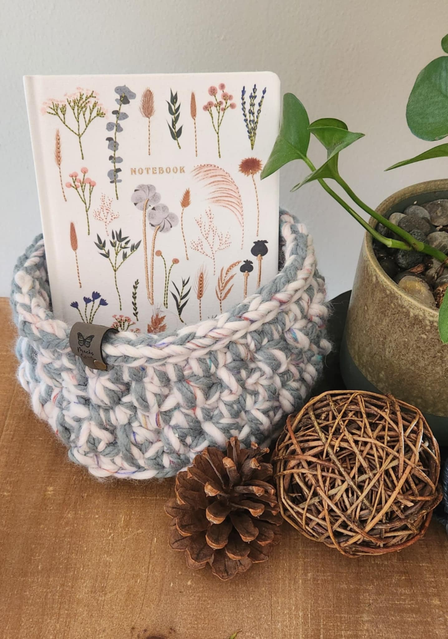 Old Orchard Beach: Crocheted Storage Basket