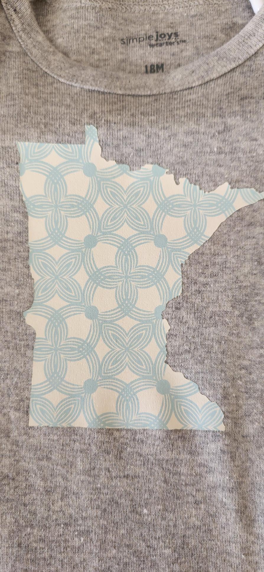 Blue and White MN Baby Bodysuit
