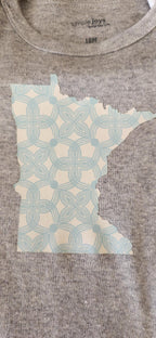 Blue and White MN Baby Bodysuit