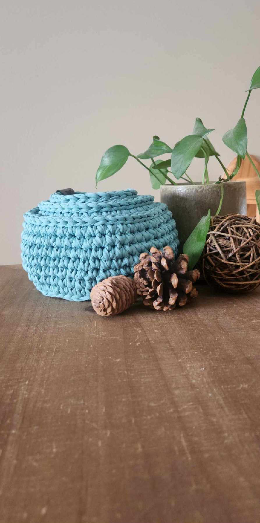 Oceanic Crocheted Nesting Baskets