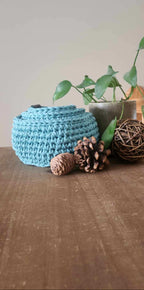 Oceanic Crocheted Nesting Baskets