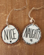 Naughty and Nice Ornaments - Double Sided