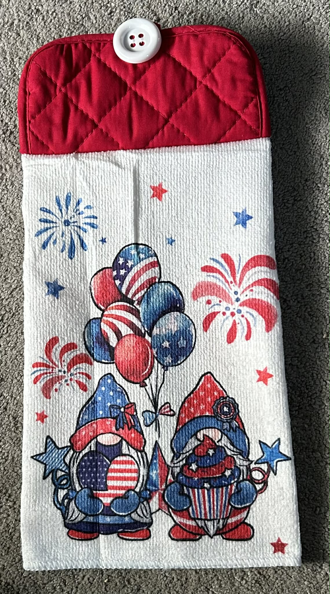 Fourth of July Gnomes Hand Towel