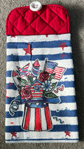 Blue Patriotic Top Hat Hand Towel