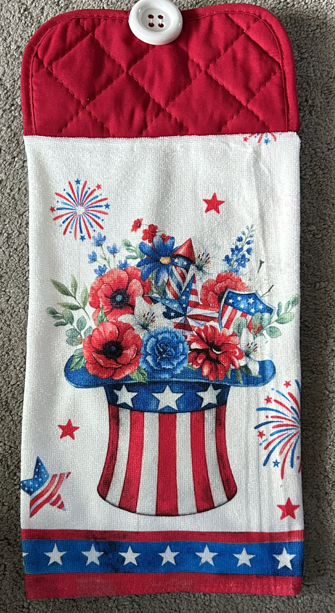 Patriotic Top Hat Hand Towel