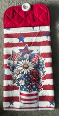 Floral Fourth of July Hand Towel