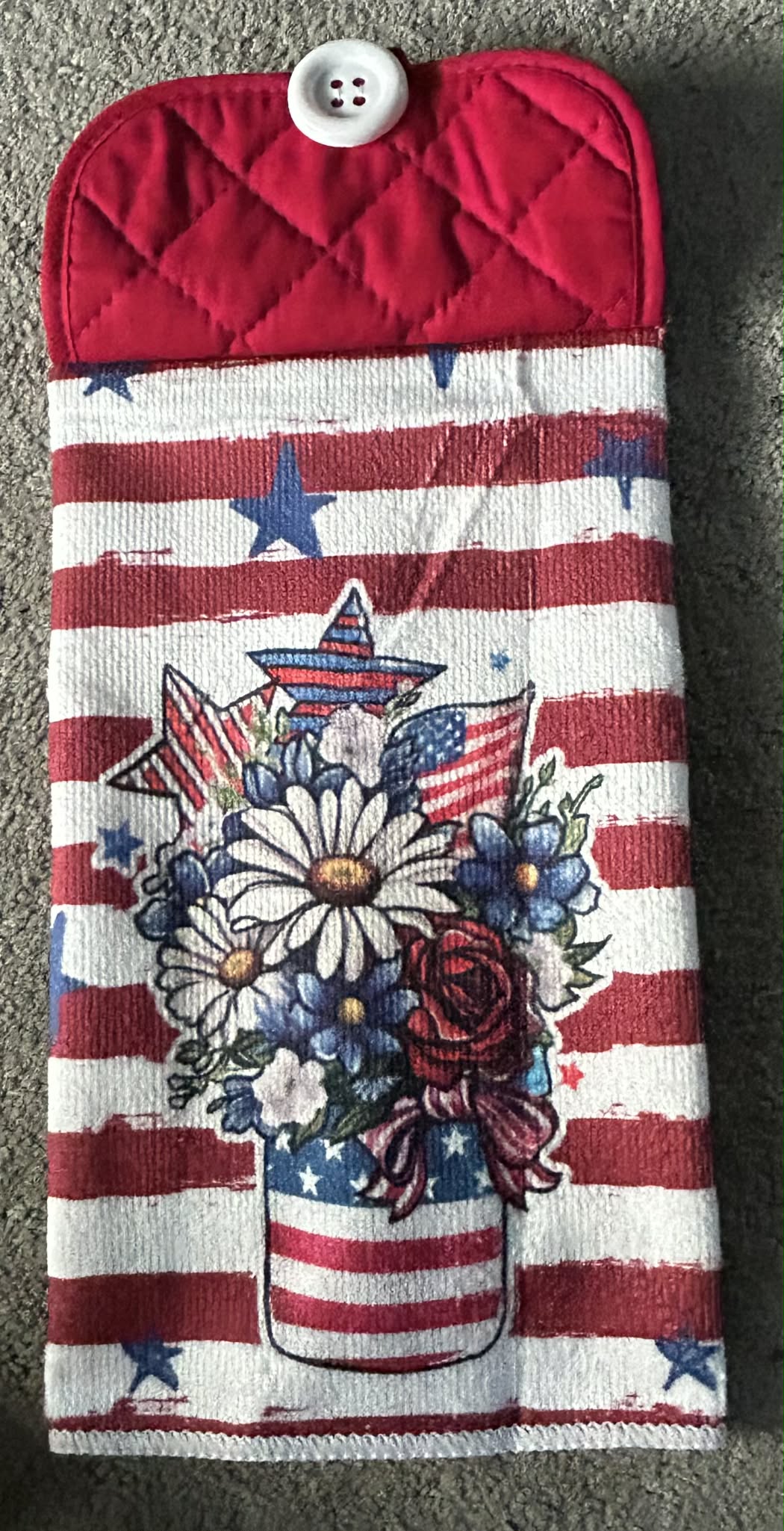 Floral Fourth of July Hand Towel